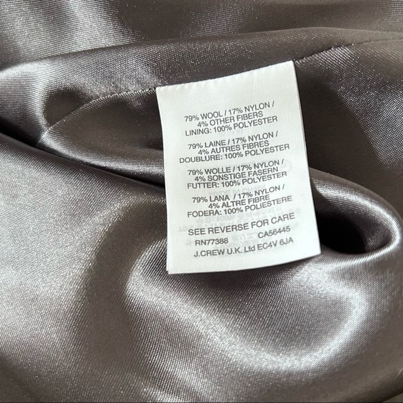 J. Crew Duffle Jacket Coat Melton Wool Peacoat Toggle Classic Nautical Gray 6 - Picture 11 of 13